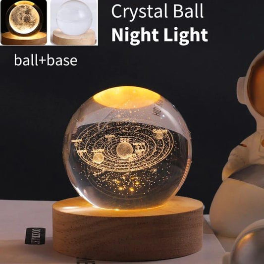 3D Galaxy Solar System Crystal Ball Night Light: The Perfect Gift for Space Lovers