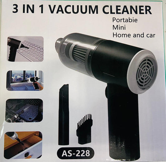 3-in-1 AS-228 Mini USB Rechargeable Vacuum Cleaner: The Ultimate Cleaning Companion for Home and Car