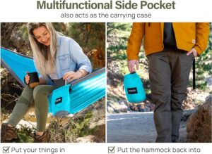 Kootek Camping Hammock Double & Single Portable Hammocks Camping Accessories for Outdoor, Indoor, Backpacking, Travel, Beach, Backyard, Patio, Hiking 
