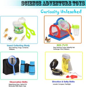 Outdoor Explorer Kit with Binoculars, Flashlight, Compass for Backyard Exploration - Great Kids Gifts, outside toys for toddlers, best kids gifts, unique kids gifts, cool kids gifts, amazing camping gear, amazon camping gear, best gift for 3 year old, best gift for 3 year old boy, best gift for 3 year old girl, best gift for 5 year girl, birthday gift for 3 year old boy, birthday gift for 3 year old girl, camping gear amazon, camping gear must haves, camping gear store, child outside toys, discount camping gear, gift for 3 year old, gift for 3 year old boy, gift for 3 year old girl, gift for 3 years old girl, gift for 4 year old boy, gift for 5 year old boy, gift for 5 year old girl, gift for 6 year girl, gift for 6 year old boy, gift for 7 year old boy, kids outside toys, must have camping gear, outdoor camping gear, outside toys for kids, toddler outside toys