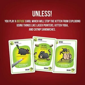 Exploding Kittens Original Edition - Hilarious Games for Family Game Night - Funny Card Games for Ages 7 and Up - 56 Cards