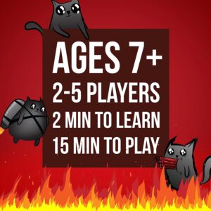 Exploding Kittens Original Edition - Hilarious Games for Family Game Night - Funny Card Games for Ages 7 and Up - 56 Cards