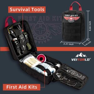 VEITORLD Gifts for Men Dad Husband Him, Survival Gear and Equipment 12 in 1, Survival Kits,