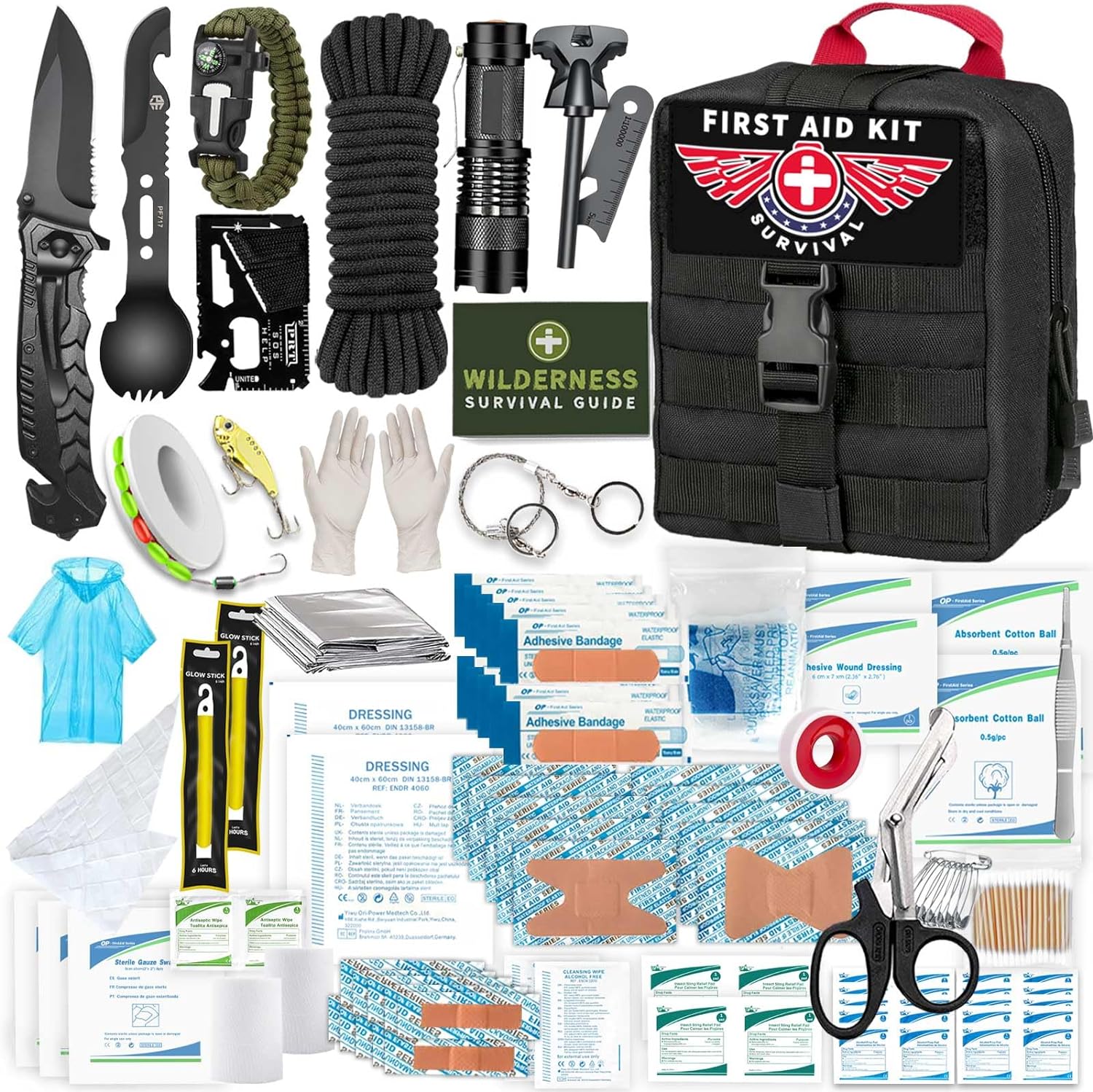 VEITORLD Gifts for Men Dad Husband Him, Survival Gear and Equipment 12 in 1, Survival Kits,