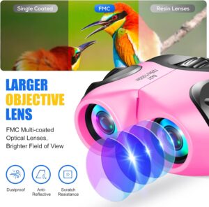 LET'S GO! Binocular for Kids, Compact High Resolution Shockproof Binoculars